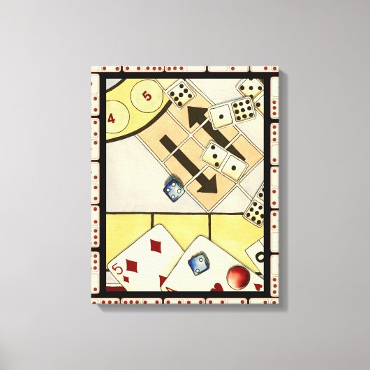 チャンスのゲームの混乱した品揃え キャンバスプリント (正面)