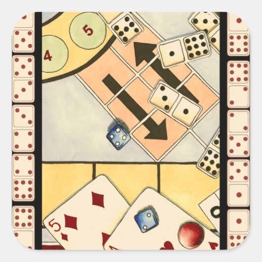 チャンスのゲームの混乱した品揃え スクエアシール (正面)