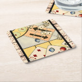 チャンスのゲームの混乱した品揃え スクエアペーパーコースター (アングル)