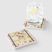 チャンスのゲームの混乱した品揃え ストーンコースター (横)