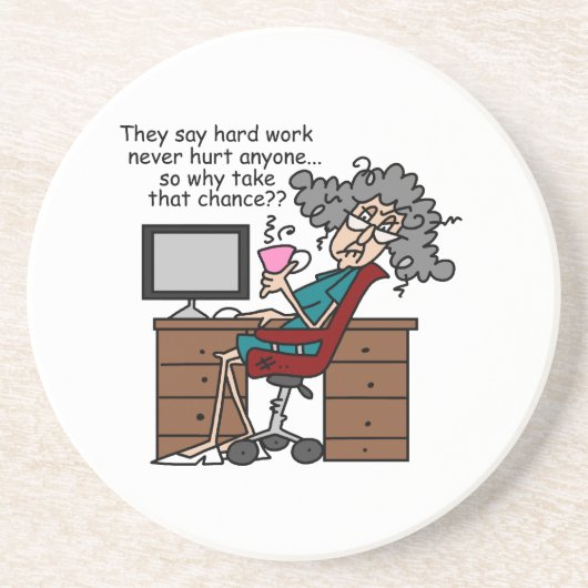 チャンスのハードワークのユーモアなぜ コースター (正面)