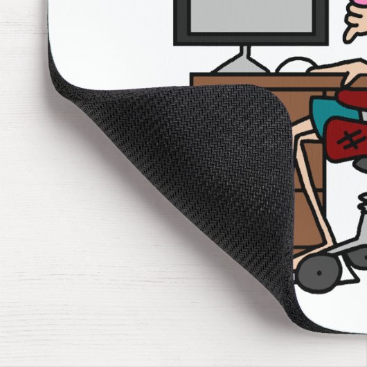 チャンスのハードワークのユーモアなぜ マウスパッド (コーナー)