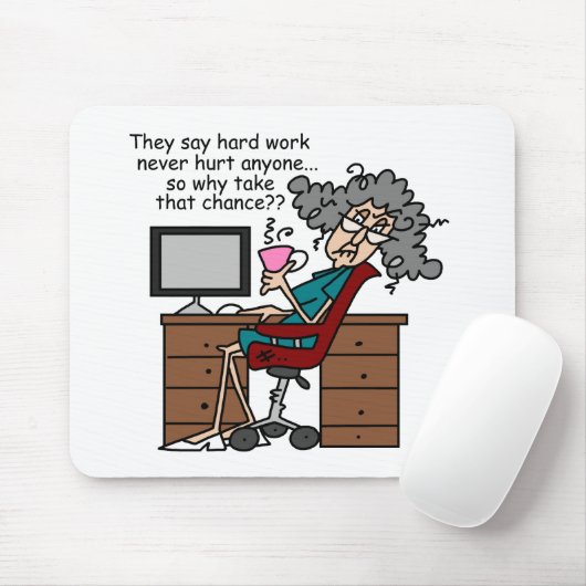 チャンスのハードワークのユーモアなぜ マウスパッド (マウス)