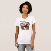 チャンスのハードワークのユーモアなぜ Tシャツ (正面フル)