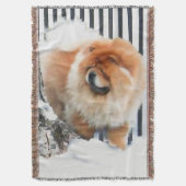 チャンスのheARTdogの食事の投球 スローブランケット (正面縦)