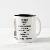 チャンスは準備された心だけPasteur支持します ツートーンマグカップ (正面右)