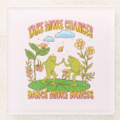 チャンスを増やし、ダンスを増やす ガラスコースター (正面)