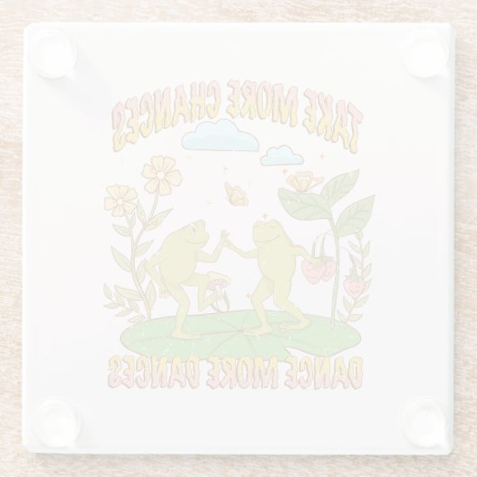 チャンスを増やし、ダンスを増やす ガラスコースター (裏面)