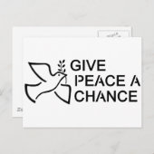 チャンス与えを平和にする ポストカード (正面/裏面)