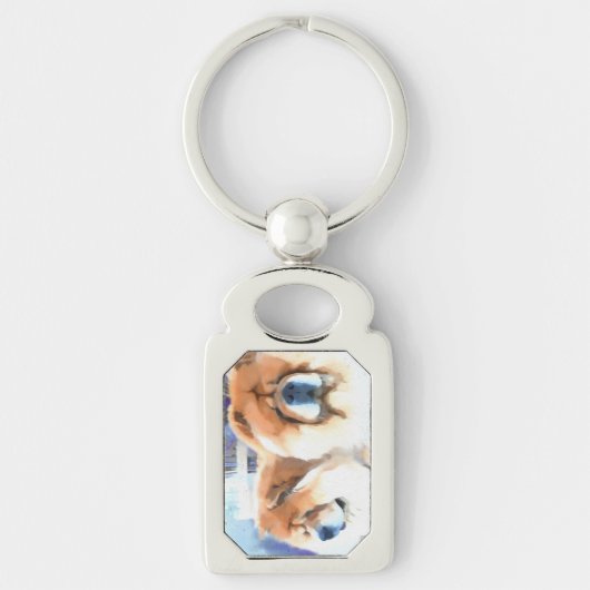チャンス及びCHLOEのheARTdogの食事 キーホルダー (正面)