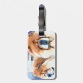 チャンス及びCHLOEのheARTdogの食事 ラゲッジタグ (裏面縦)