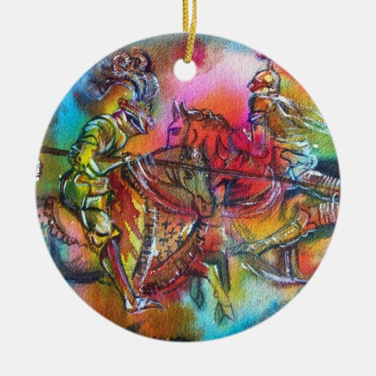 チャンソン・ド・ローランド/トーナメントでの騎士の戦闘 セラミックオーナメント (正面)