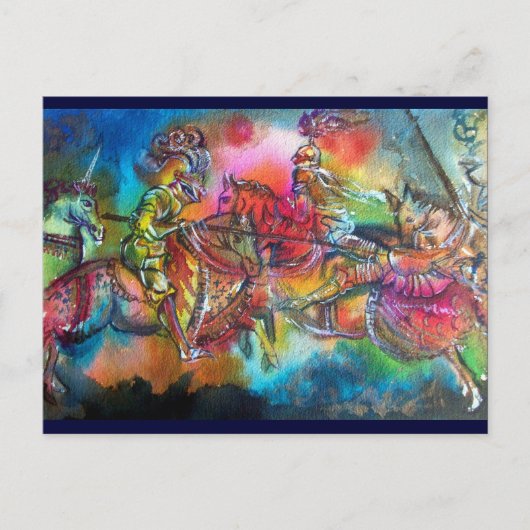 チャンソン・ド・ローランド/トーナメントでの騎士の戦闘 ポストカード (正面)