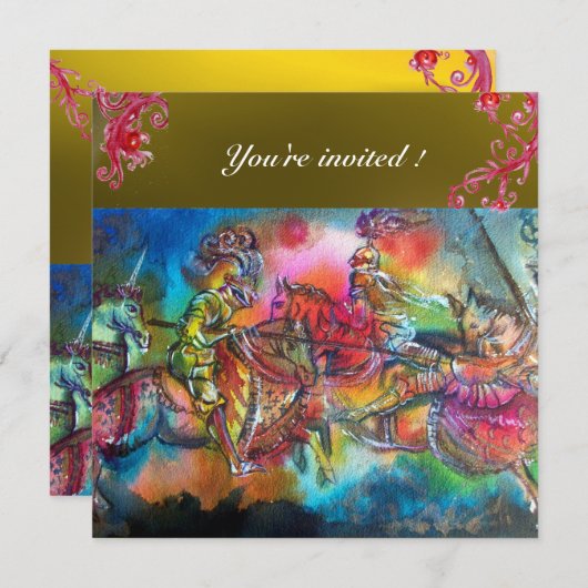チャンソン・ド・ローランド/トーナメントでの騎士の戦闘 招待状 (正面/裏面)