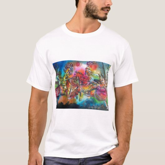 チャンソン・ド・ローランド、トーナメントの中世の騎士 Tシャツ (正面)