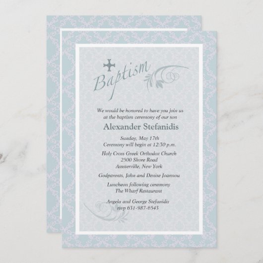 チャンティリバプティスマ招待状 招待状 (正面/裏面)