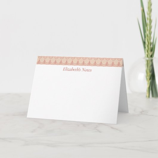 チャンデパーソナライズされたリアフェイクデザイン ノートカード (正面)