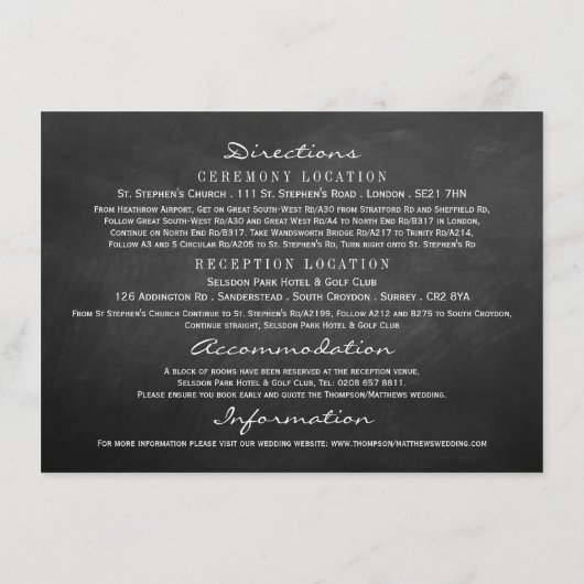 チャンデリアエレガントシャルボードズ結婚コレクション エンクロージャーカード (裏面)