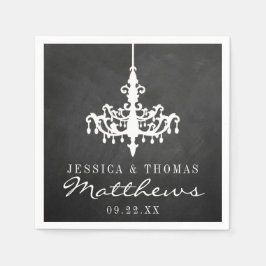 チャンデリアエレガントシャルボードズ結婚コレクション スタンダードカクテルナプキン