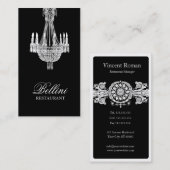 チャンデリア華美ブラックデザイン 名刺 (正面/裏面)