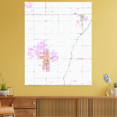 チャンドラー・アンド・ギルバート・アリゾナのヴィンテージの地図（1952年） キャンバスプリント (インサイチュ (リビング))