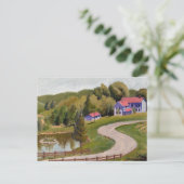 チャンドラー・ヒル・ワイナリーの風景画 - オイルペイント ポストカード (スタンド正面)