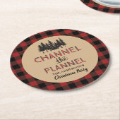 チャンネルザフランネルクリスマスパーティー紙コースター ラウンドペーパーコースター (アングル)