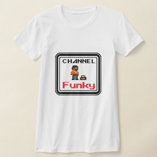 チャンネルファンキー – ピクセルアート Tシャツ (レイダウン)