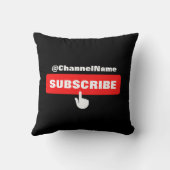 チャンネル名入りカスタムYouTube登録者用Tシャツ クッション (裏面)