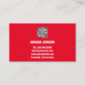 チャンネル名TUBERロゴQRコードホログラフレッド 名刺 (裏面)