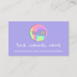 チャンネル名TUBERロゴQRコードホログラフ 名刺