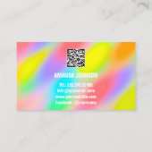 チャンネル名TUBERロゴQRコードホログラフVIP 名刺 (裏面)