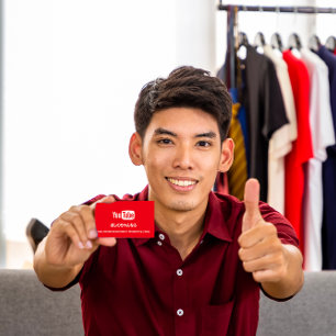 チャンネル名TUBERロゴQRコード自筆証書 名刺