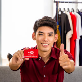 チャンネル名TUBERロゴQRコード自筆証書 名刺