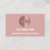 チャンネル名YOU TUBERロゴQRコードバラパウダー 名刺 (正面)
