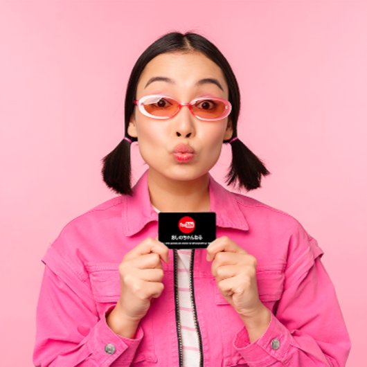 チャンネル名YOU TUBERロゴQRコード白黒 名刺