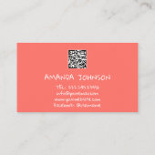 チャンネル名YOUTUBERロゴQRコードサンゴ 名刺 (裏面)