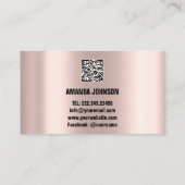 チャンネル名YOUTUBERロゴQRバラ白黒バス 名刺 (裏面)