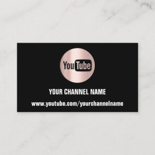 チャンネル名YOUTUBERロゴQRバラ白黒バス 名刺