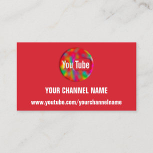 チャンネル名YOUTUBER SUSCRIBEロゴ 名刺