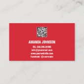 チャンネル名YOUTUBER SUSCRIBEロゴQRコード 名刺 (裏面)