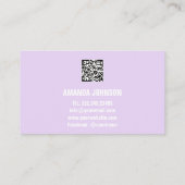 チャンネル名YOUTUBER SUSCRIBEロゴQRピンク 名刺 (裏面)