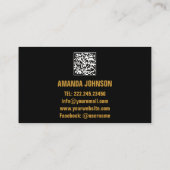 チャンネル名YOUTUBER SUSCRIBE GREEN QRコード 名刺 (裏面)