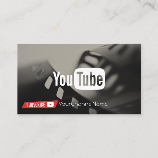 チャンネル広告カード 名刺 (正面)