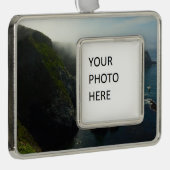 チャンネル諸島で霧が強いアナカパ島 シルバープレートフレームオーナメント (右)