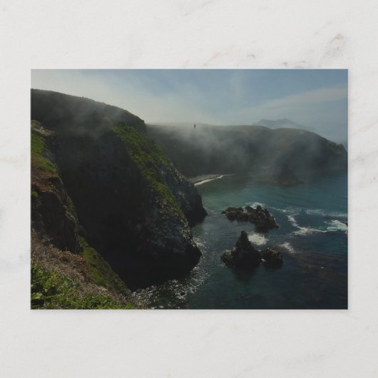 チャンネル諸島で霧が強いアナカパ島 ポストカード (正面)