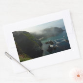 チャンネル諸島で霧が強いアナカパ島 長方形シール (封筒)