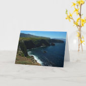 チャンネル諸島のサンタクルーズ島から眺める カード (黄色い花)