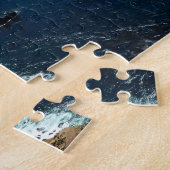 チャンネル諸島のサンタクルーズ島から眺める ジグソーパズル (側面)