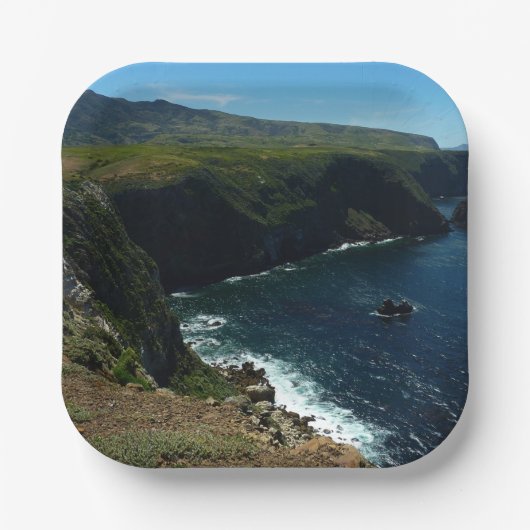 チャンネル諸島のサンタクルーズ島から眺める ペーパープレート (正面)